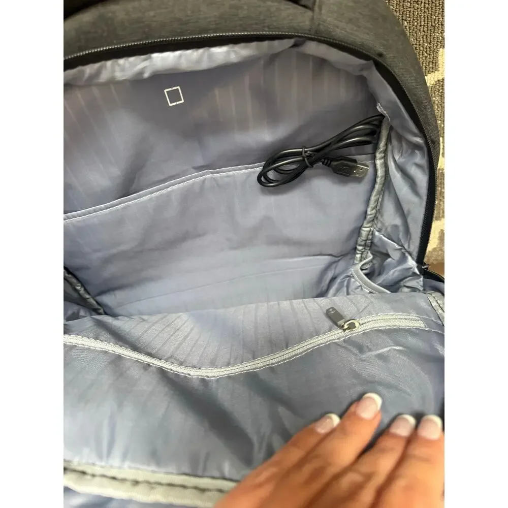 Kroser Laptop Backpack Charcoal Black With USB